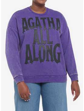 Her Universe Marvel WandaVision Agatha All Along Mineral Wash Sweatshirt Plus Size, , hi-res