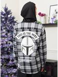 Our Universe Star Wars The Mandalorian Hooded Flannel Shacket, MULTI, hi-res