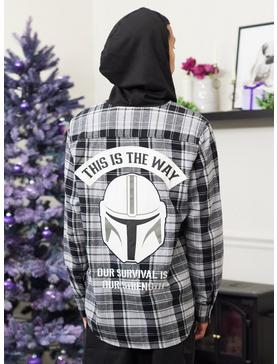 Our Universe Star Wars The Mandalorian Hooded Flannel Shacket, , hi-res