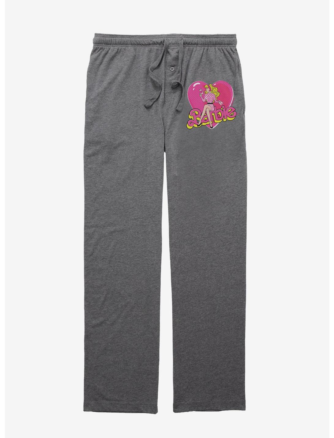 Barbie Logo Heart Pajama Pants, GRAPHITE HEATHER, hi-res
