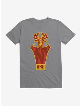 Samurai Jack Aku Flames Silhouette T-Shirt, STORM GREY, hi-res
