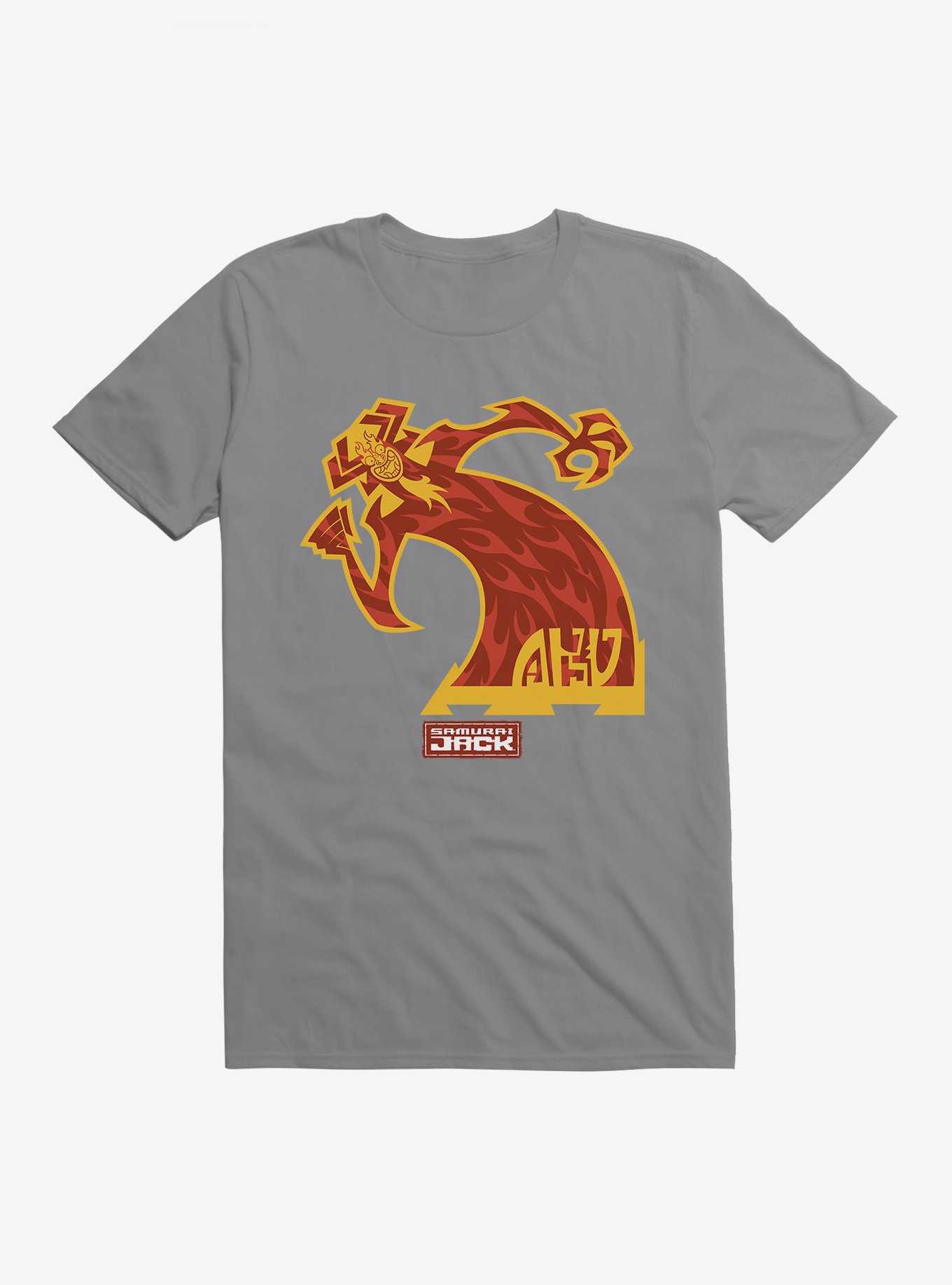 Samurai Jack Aku Silhouette T-Shirt, STORM GREY, hi-res