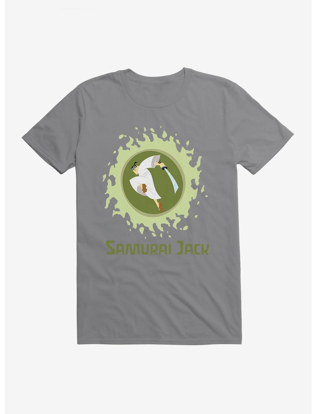 Samurai Jack Green Flames T-Shirt, STORM GREY, hi-res
