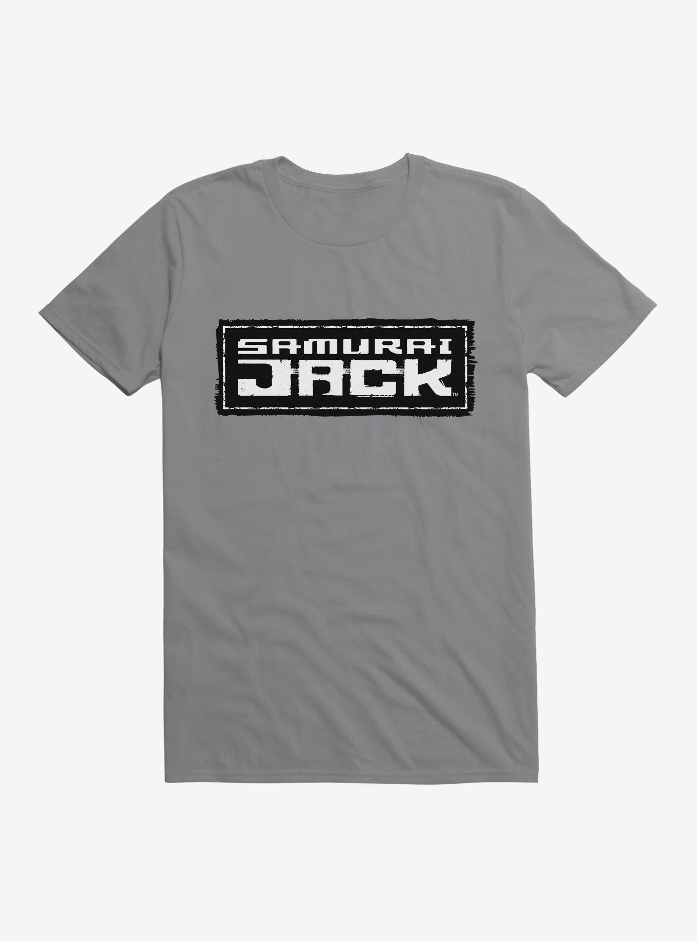 Samurai Jack Bold White Script T-Shirt, STORM GREY, hi-res