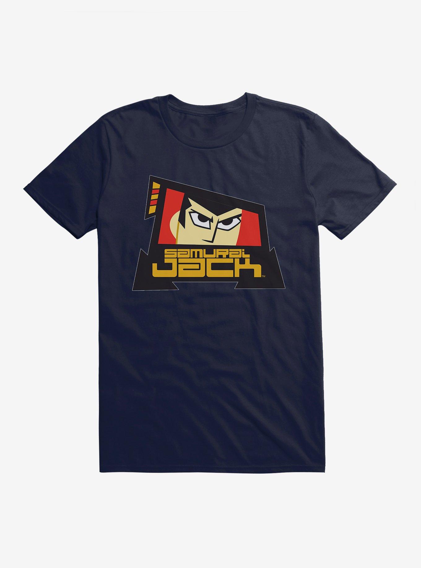 Samurai Jack Glare Close Up T-Shirt, NAVY, hi-res