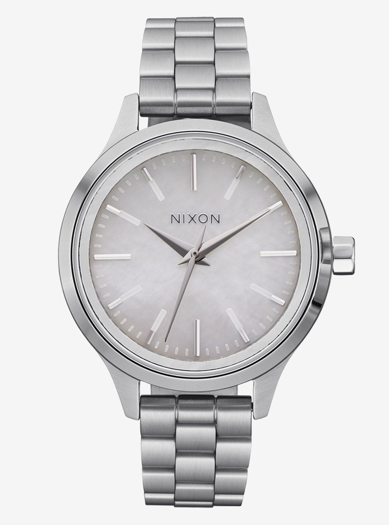 Nixon Optimist Silver Mother Of Pearl Watch, , hi-res