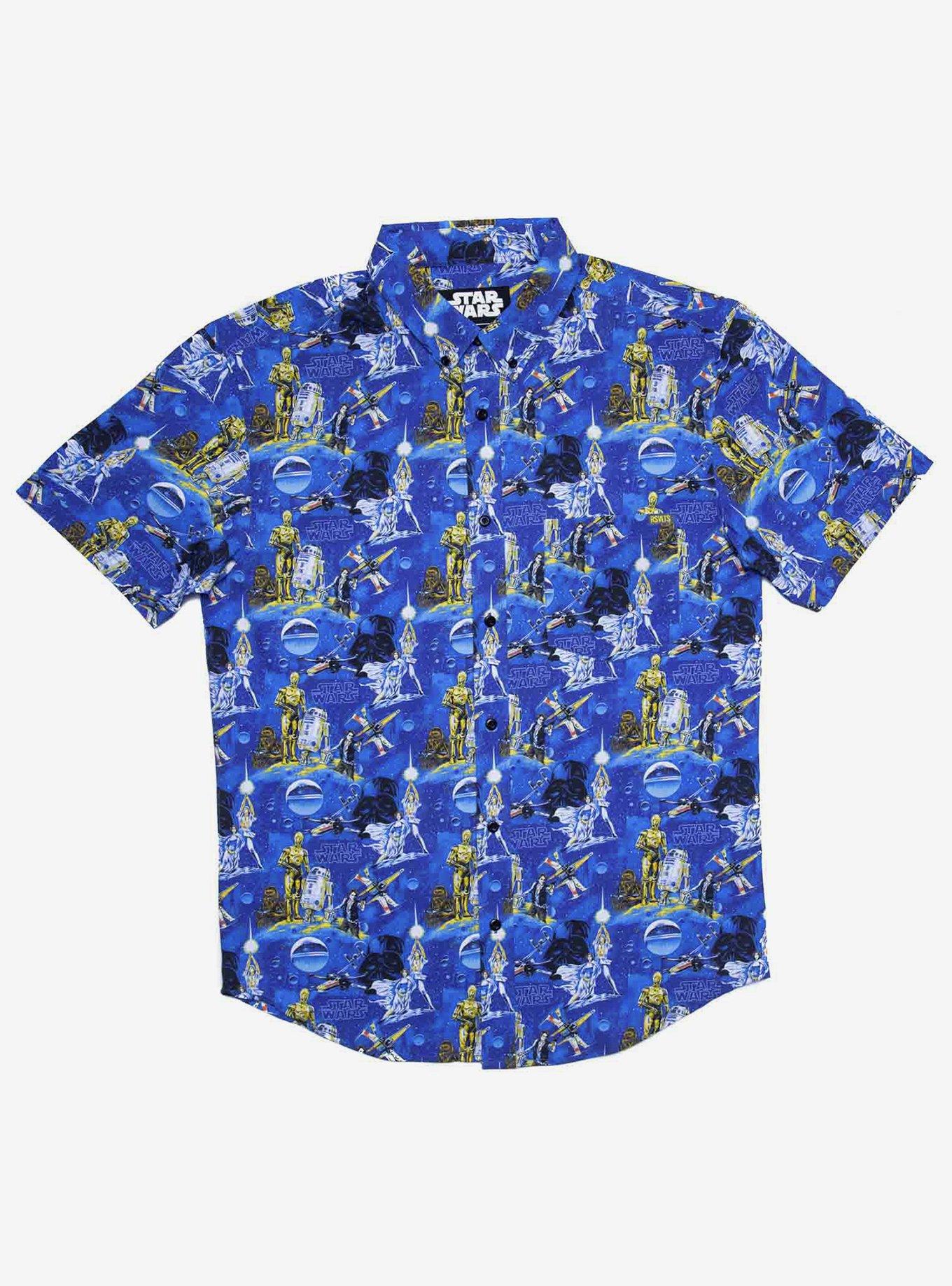 RSVLTS Star Wars "Luke Sleepwalker" KUNUFLEX Short Sleeve Shirt, BLUE, hi-res