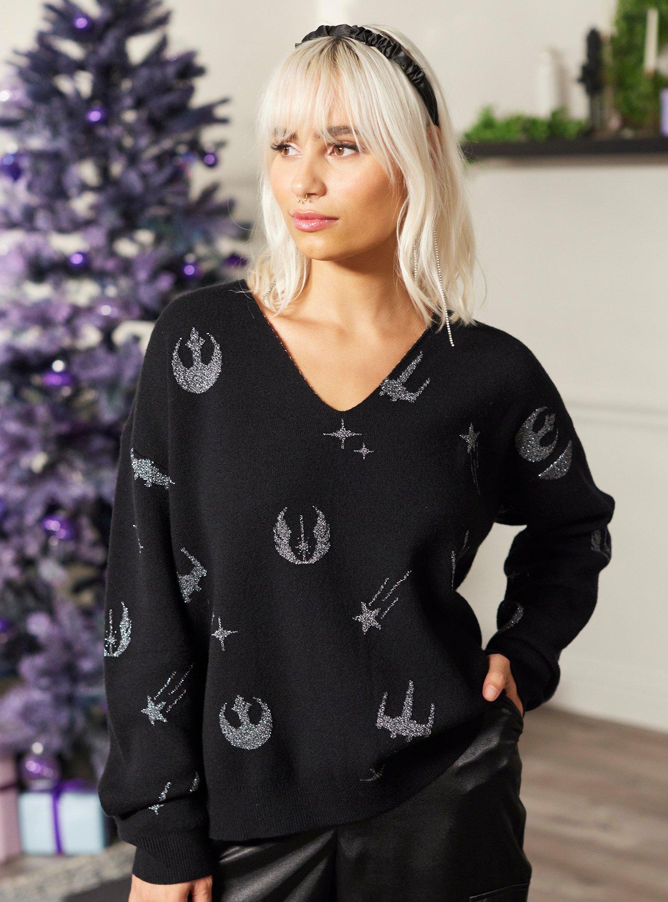 Her Universe Star Wars Silver Icons V-Neck Sweater | Her Universe