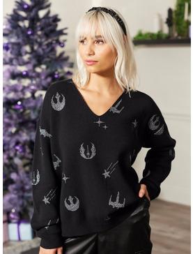 Her Universe Star Wars Silver Icons V-Neck Sweater, , hi-res