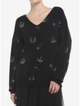 Her Universe Star Wars Silver Icons V-Neck Sweater Plus Size, BLACK  SILVER, hi-res