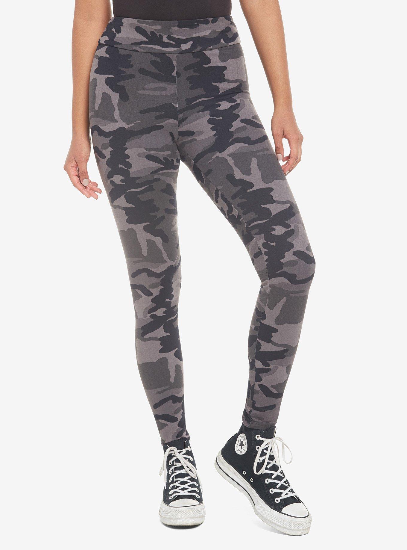 Her Universe Dark Camouflage Leggings, CAMO BLACK, hi-res