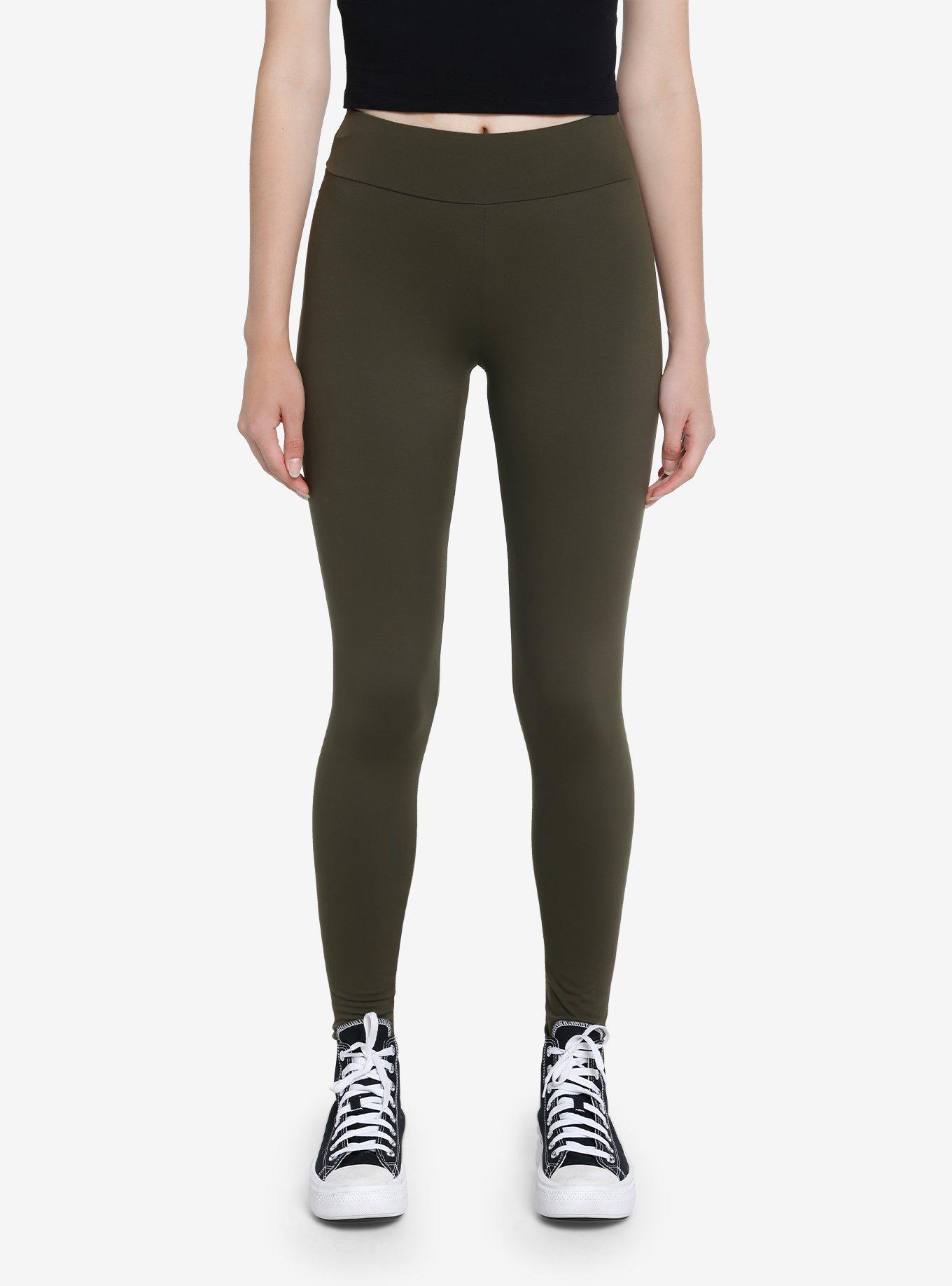 Olive Leggings, GREEN, hi-res