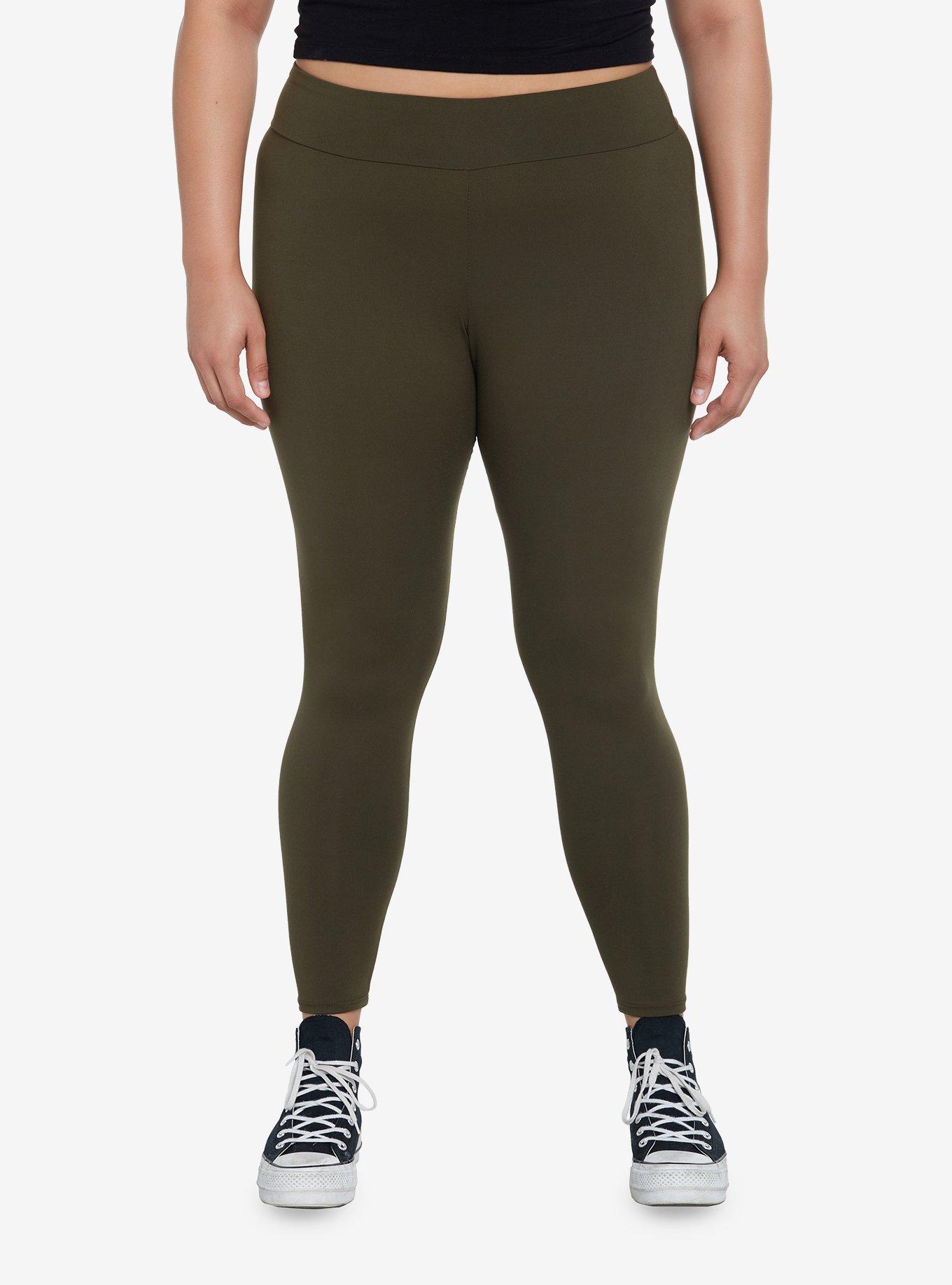 Olive Leggings Plus Size, , hi-res