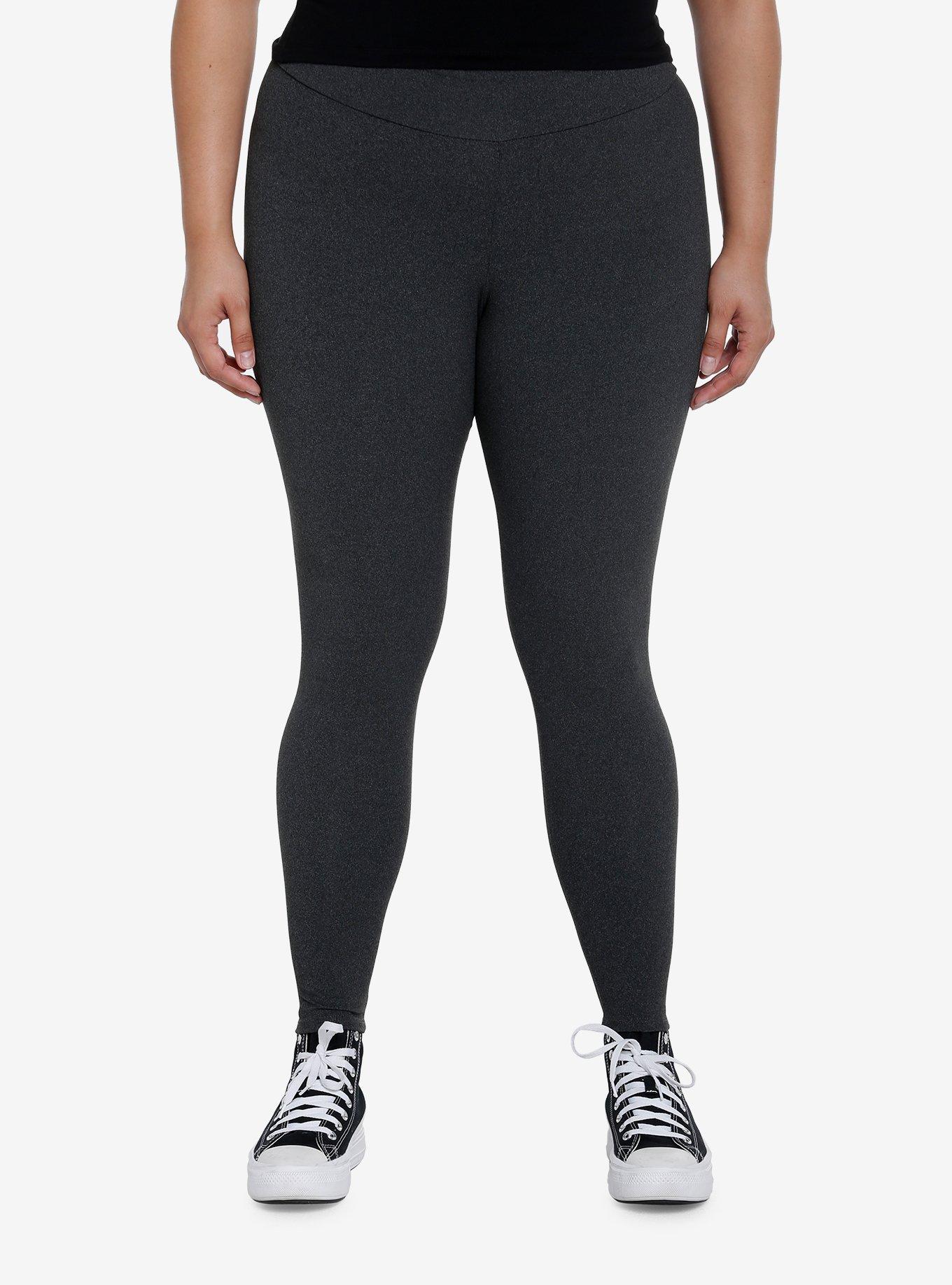 Charcoal Grey Leggings Plus Size, , hi-res