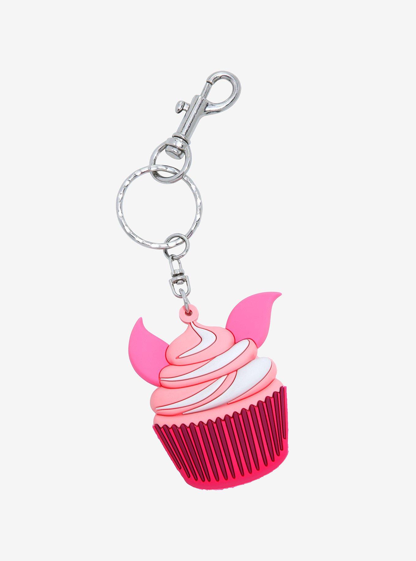 Loungefly Disney Winnie the Pooh Piglet Cupcake Keychain, , hi-res