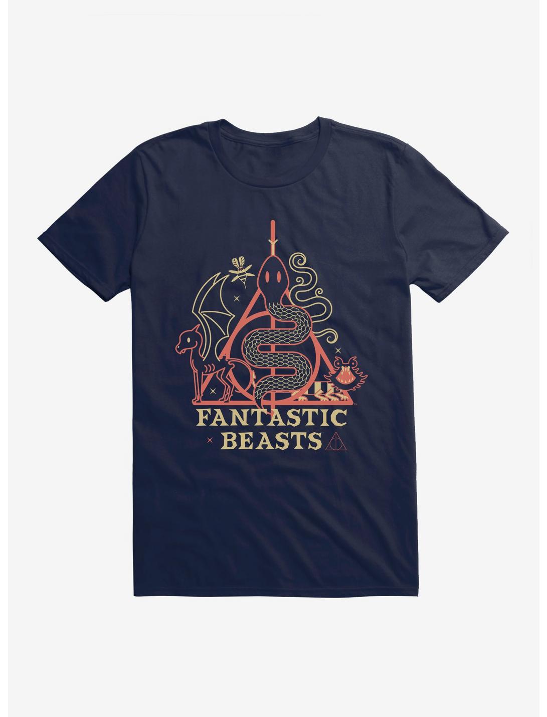 Fantastic Beasts And Where To Find Them Deathly Hallows Serpent T-Shirt, MIDNIGHT NAVY, hi-res