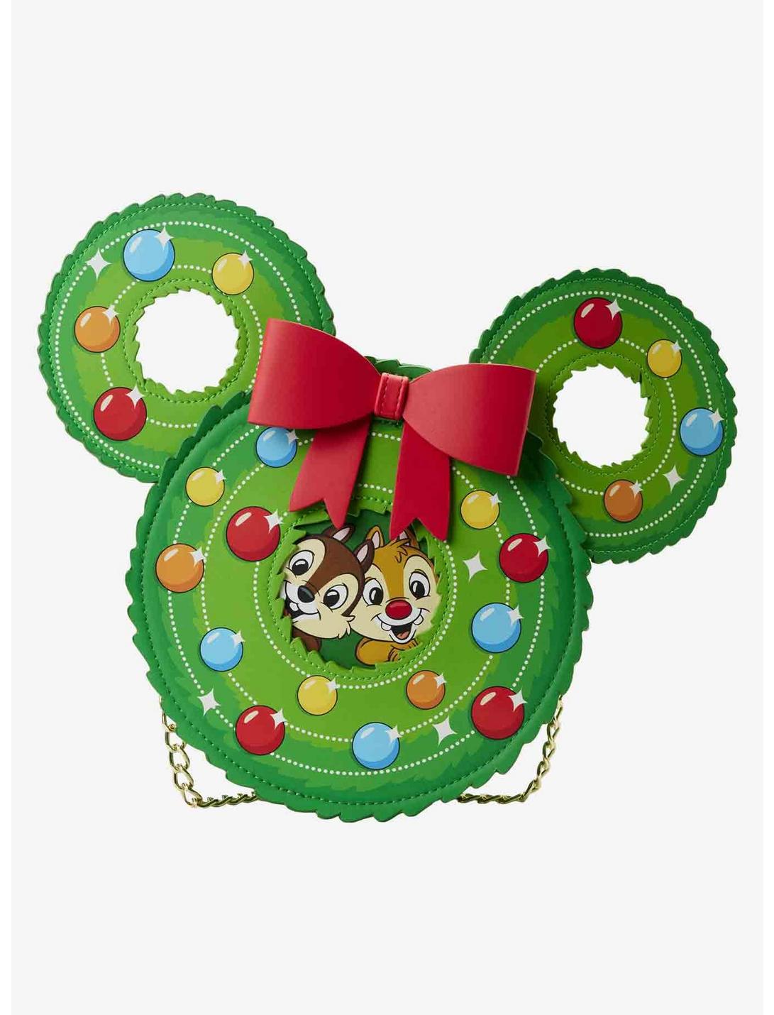 Loungefly Disney Chip 'N Dale Wreath Crossbody Bag, , hi-res