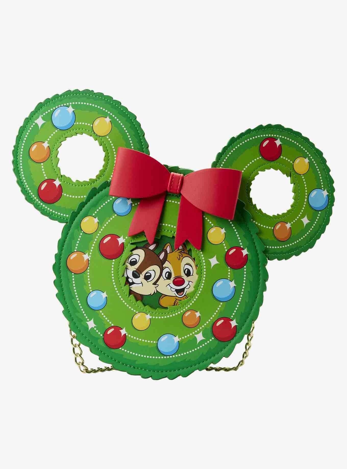 Loungefly Disney Chip 'N Dale Wreath Crossbody Bag, , hi-res