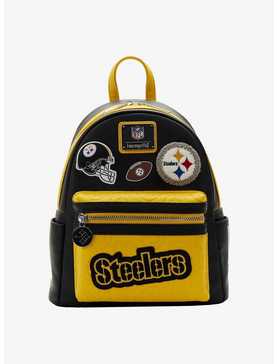 Loungefly NFL Pittsburg Steelers Icon Patches Mini Backpack, , hi-res