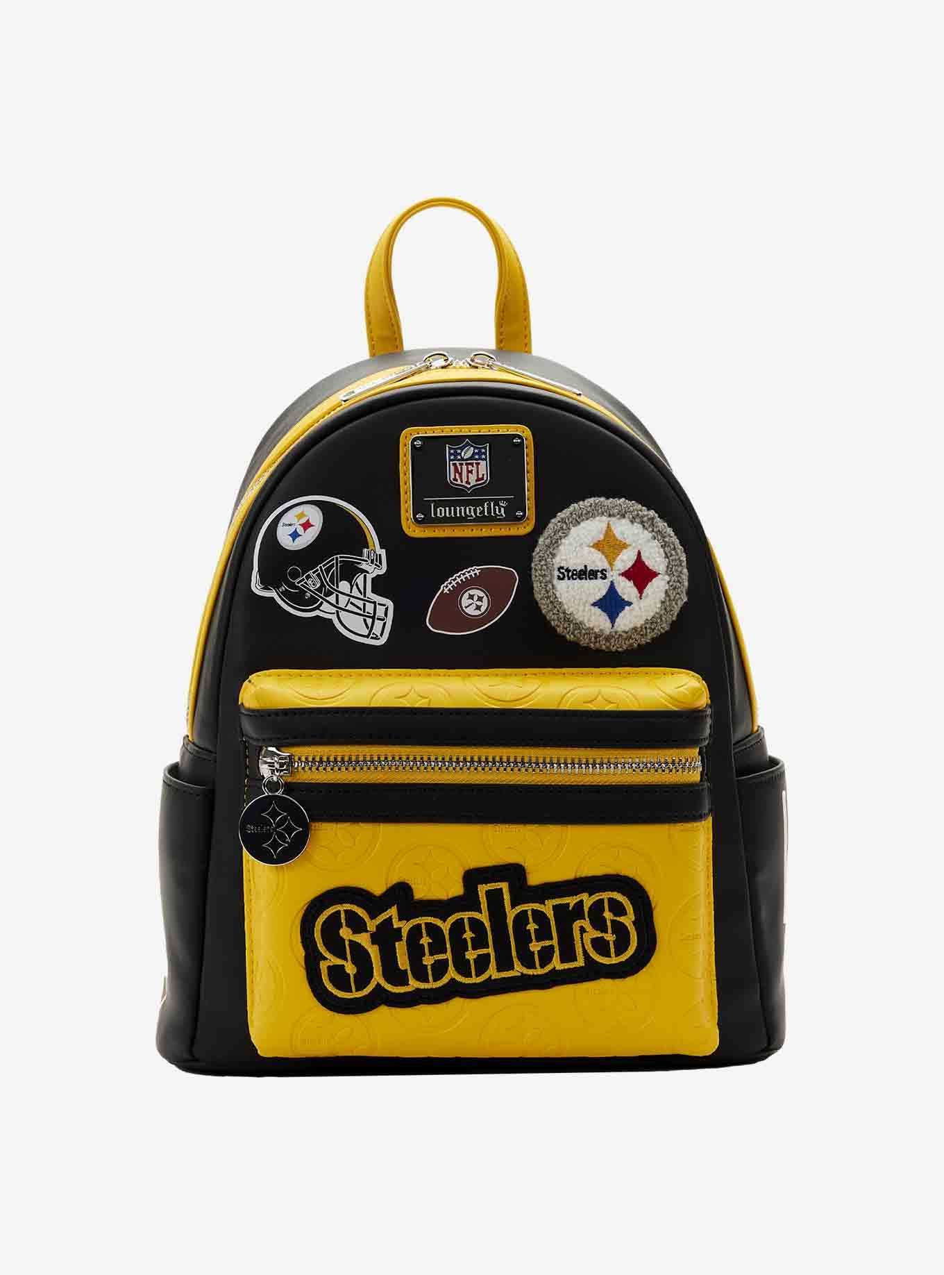Loungefly NFL Pittsburg Steelers Icon Patches Mini Backpack, , hi-res
