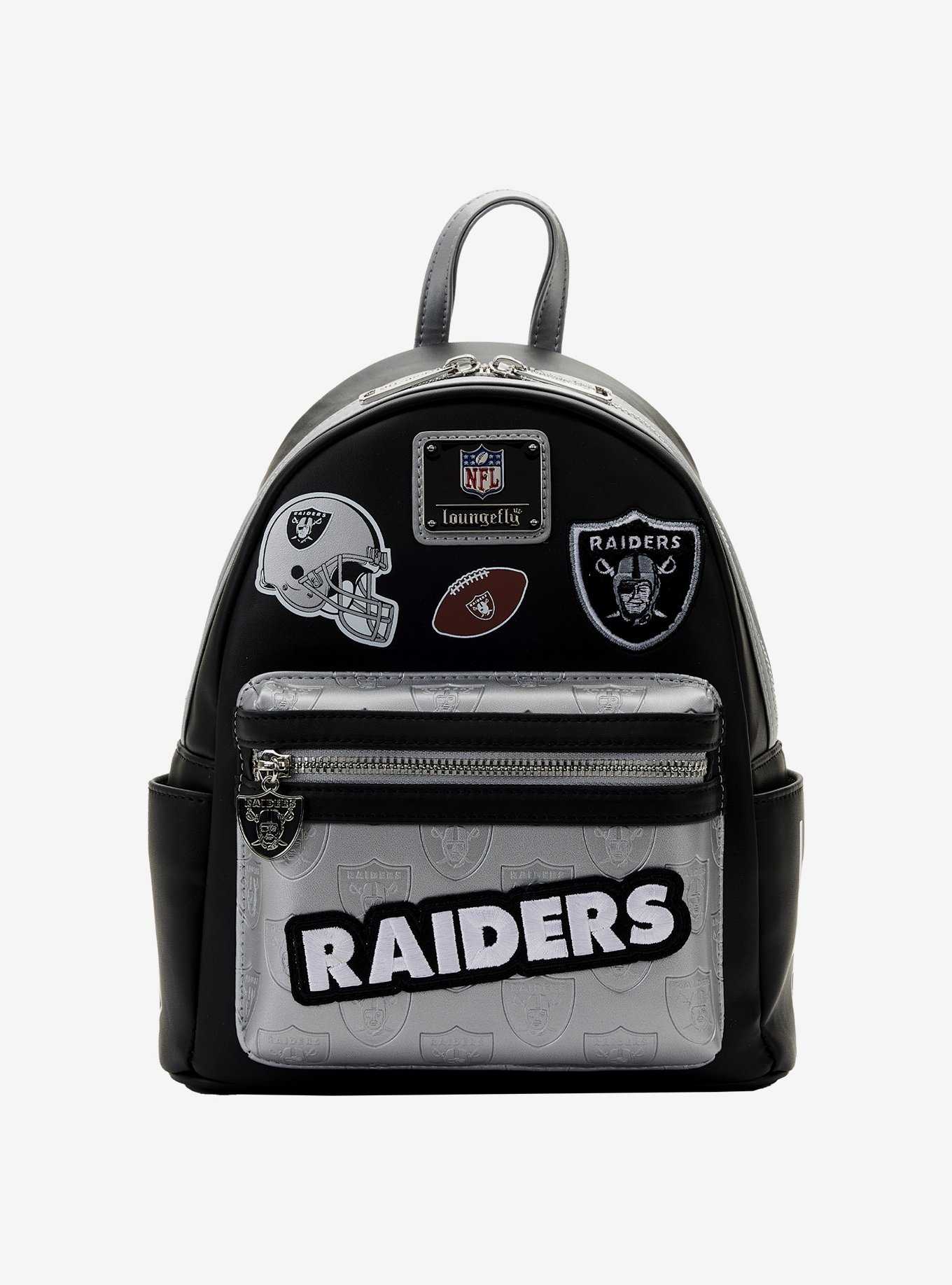 Loungefly NFL Las Vegas Raiders Icon Patches Mini Backpack, , hi-res