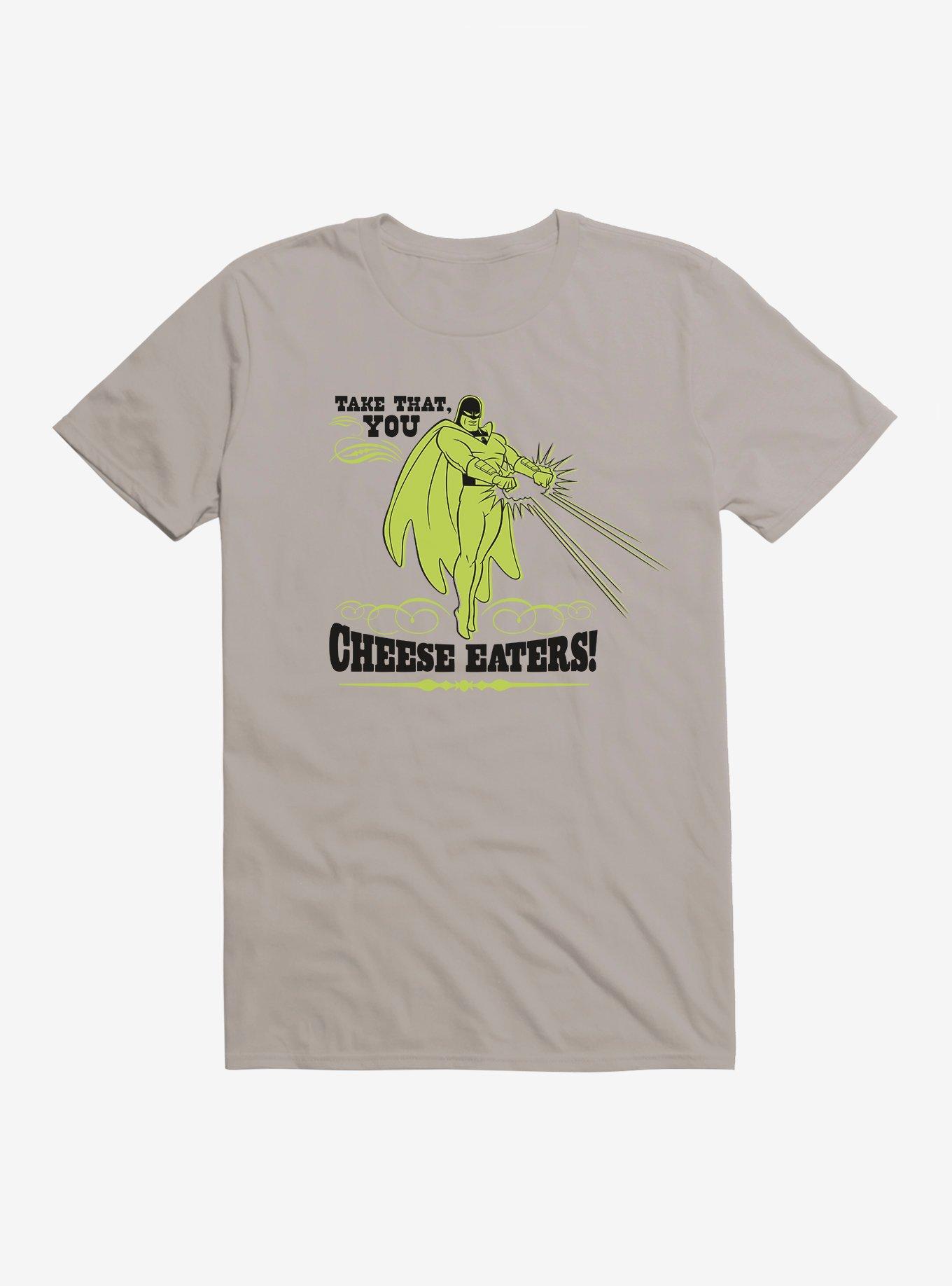 Space Ghost Cheese Eaters T-Shirt, LIGHT GREY, hi-res