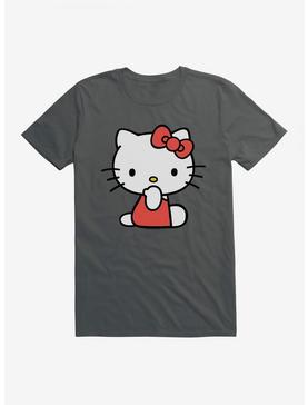 Hello Kitty Pumpkin Spice Sitting T-Shirt, CHARCOAL, hi-res