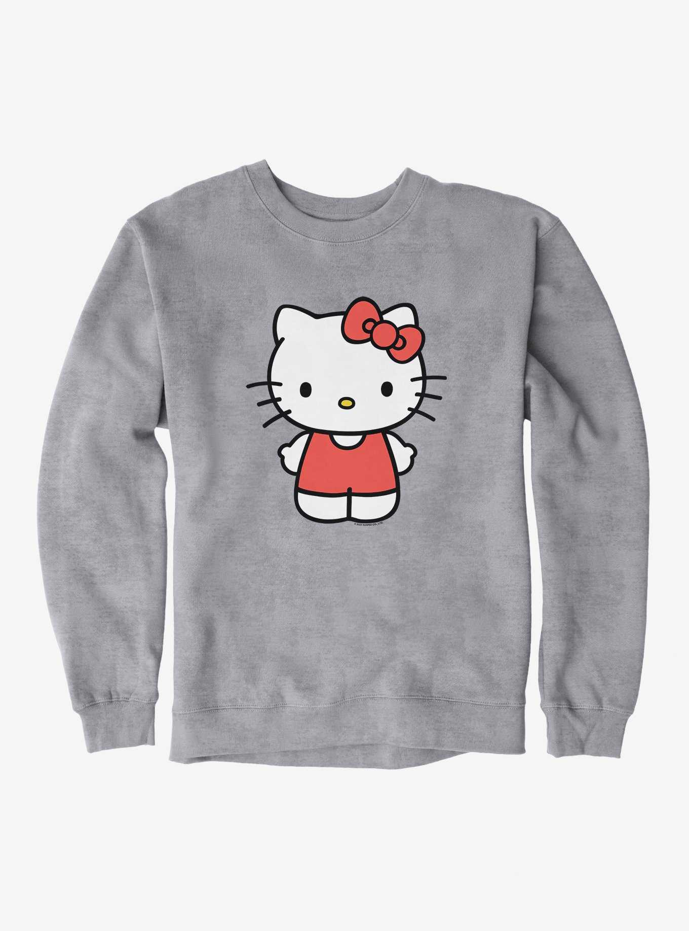 Hello Kitty Outfit Sweatshirt, HEATHER GREY, hi-res