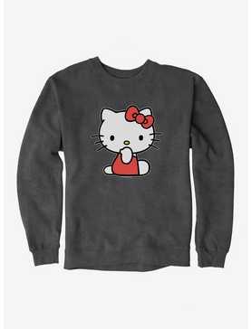 Hello Kitty Sitting Sweatshirt, CHARCOAL HEATHER, hi-res
