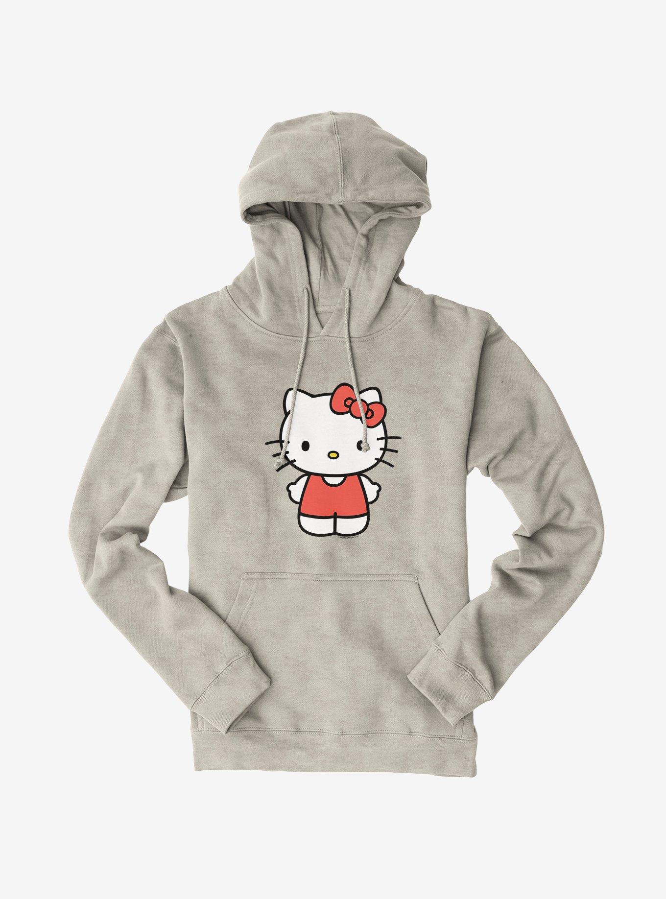 Hello Kitty Outfit Hoodie, OATMEAL HEATHER, hi-res