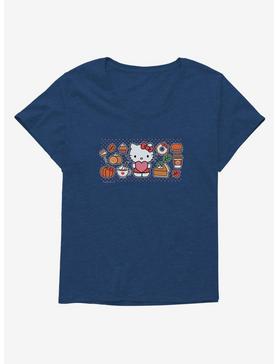 Hello Kitty Pumpkin Spice Food & Decor Girls T-Shirt Plus Size, , hi-res