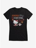 Hello Kitty Pumpkin Spice & Everything Nice Girls T-Shirt, BLACK, hi-res