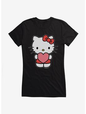 Hello Kitty Pumpkin Spice Heart Girls T-Shirt, BLACK, hi-res