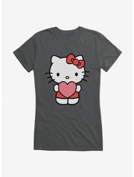 Hello Kitty Pumpkin Spice Heart Girls T-Shirt, CHARCOAL, hi-res