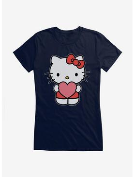 Hello Kitty Pumpkin Spice Heart Girls T-Shirt, NAVY, hi-res