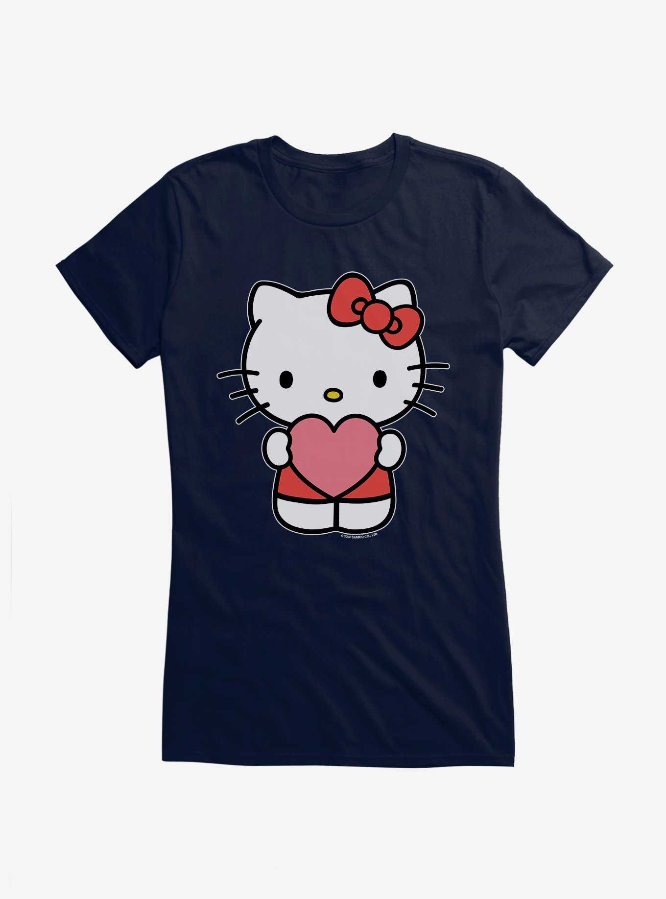 Hello Kitty Heart Girls T-Shirt, NAVY, hi-res