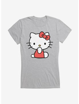 Hello Kitty Pumpkin Spice Sitting Girls T-Shirt, HEATHER, hi-res