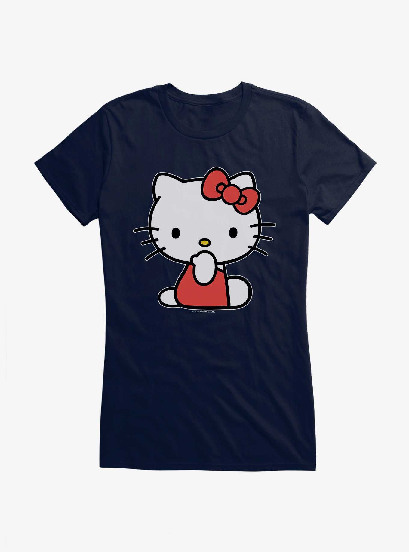 Hello Kitty Sitting Girls T-Shirt, NAVY, hi-res