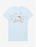 Sanrio Hello Kitty Give Your Heart A Smile Tonal T-Shirt - A BoxLunch Exclusive, LIGHT BLUE, hi-res