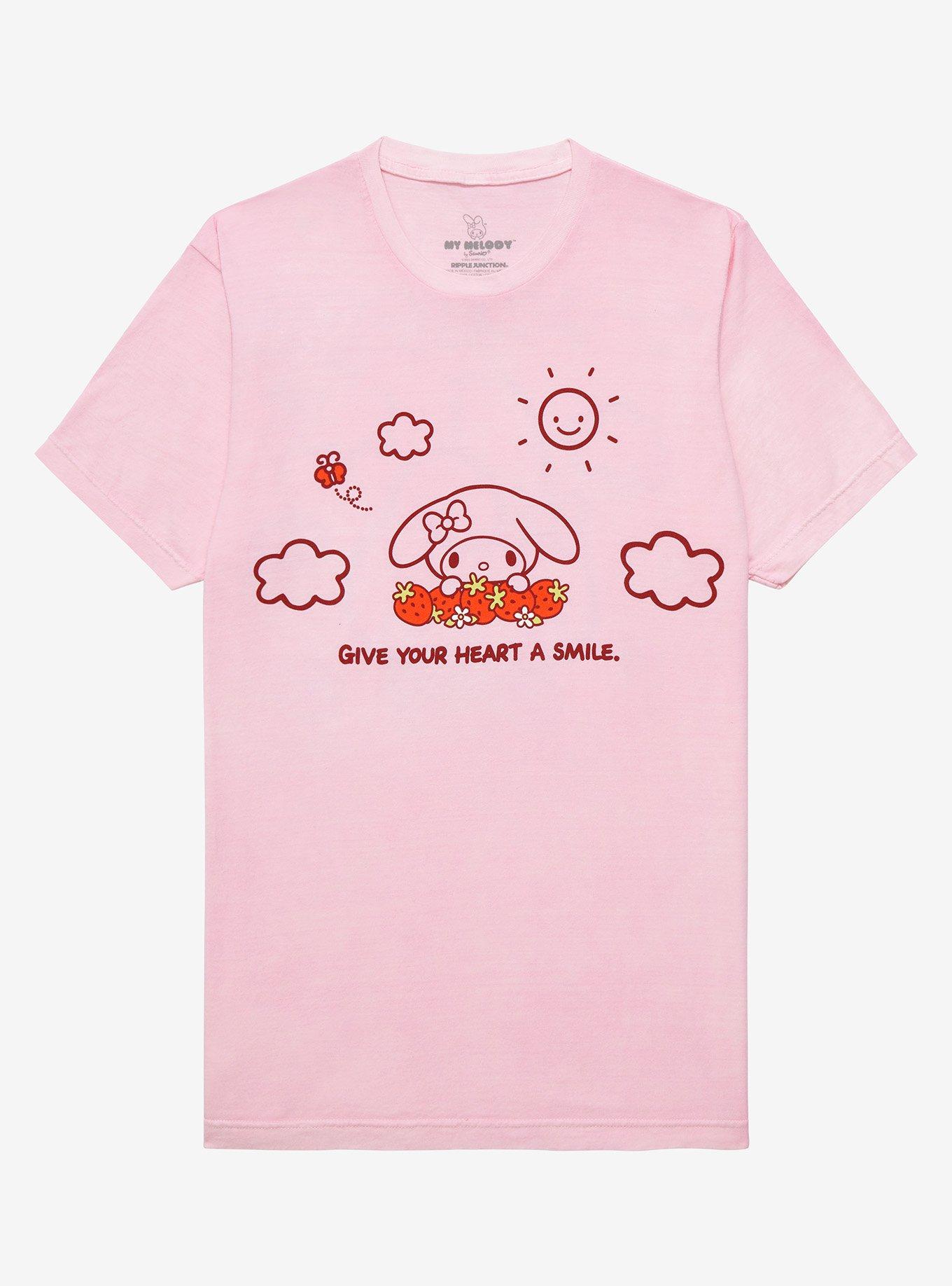 Sanrio My Melody Strawberry Tonal T-Shirt - BoxLunch Exclusive, LIGHT PINK, hi-res