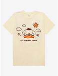 Sanrio Pompompurin Baguette Tonal Woman's T-Shirt - BoxLunch Exclusive, LIGHT YELLOW, hi-res
