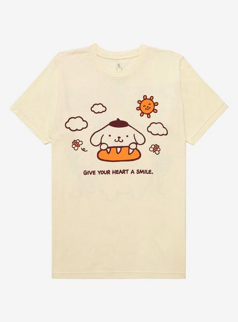 ★WAIKEI★ Pompompurin with star short sleeve t-shirt navy Y MINISO Sanrio Pompompurin T Shirt Women Couple Combination