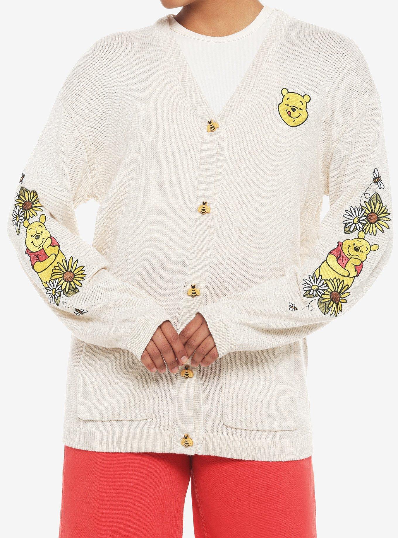 Disney Winnie The Pooh Embroidered Oversized Cardigan, , hi-res