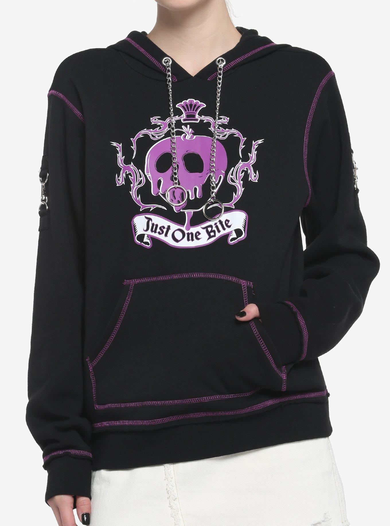 Disney Villains Snow White And The Seven Dwarfs Just One Bite Hoodie, BLACK  PURPLE, hi-res