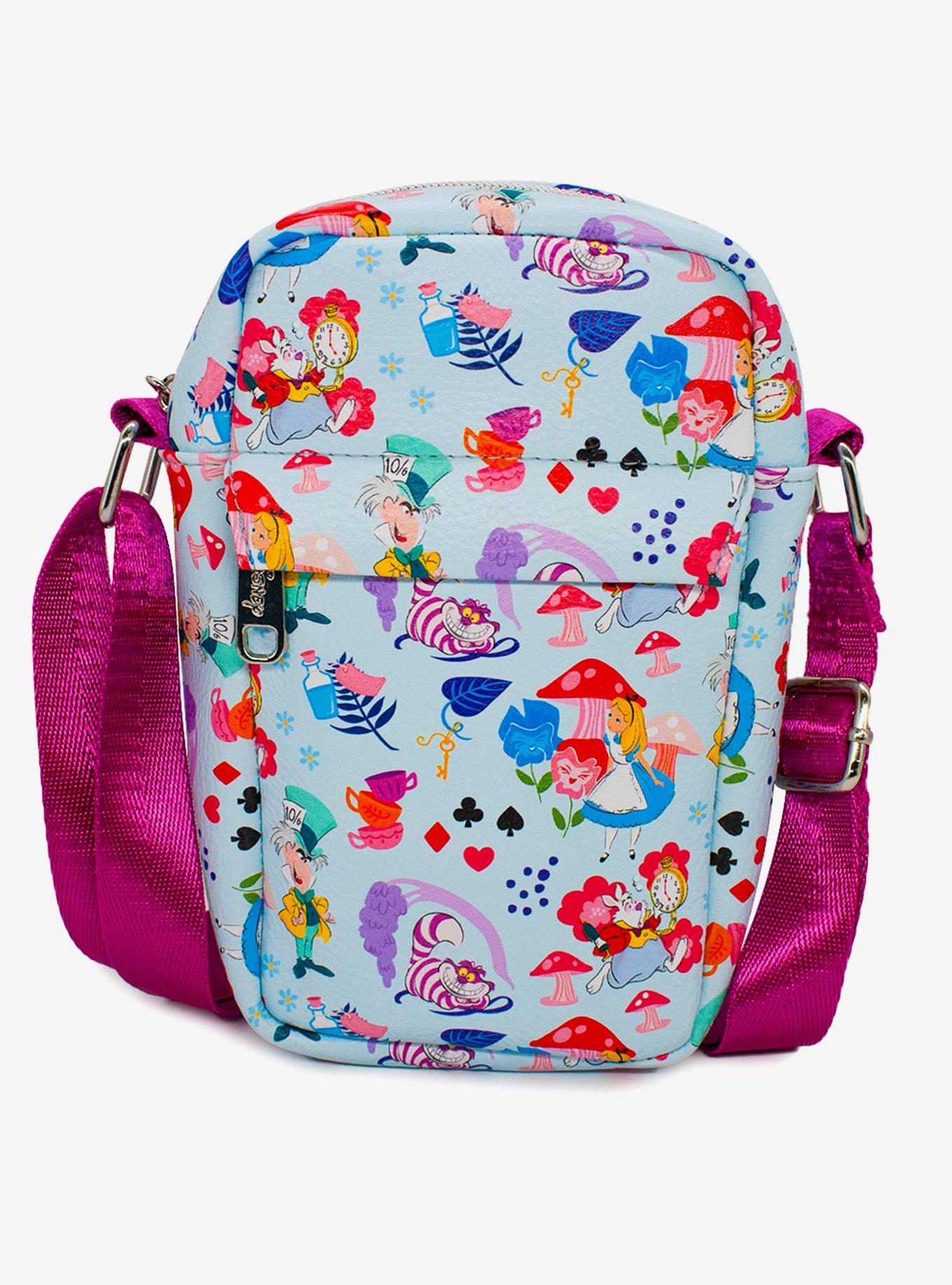 Disney Alice in Wonderland Scatter Print Vegan Leather Crossbody Bag, , hi-res