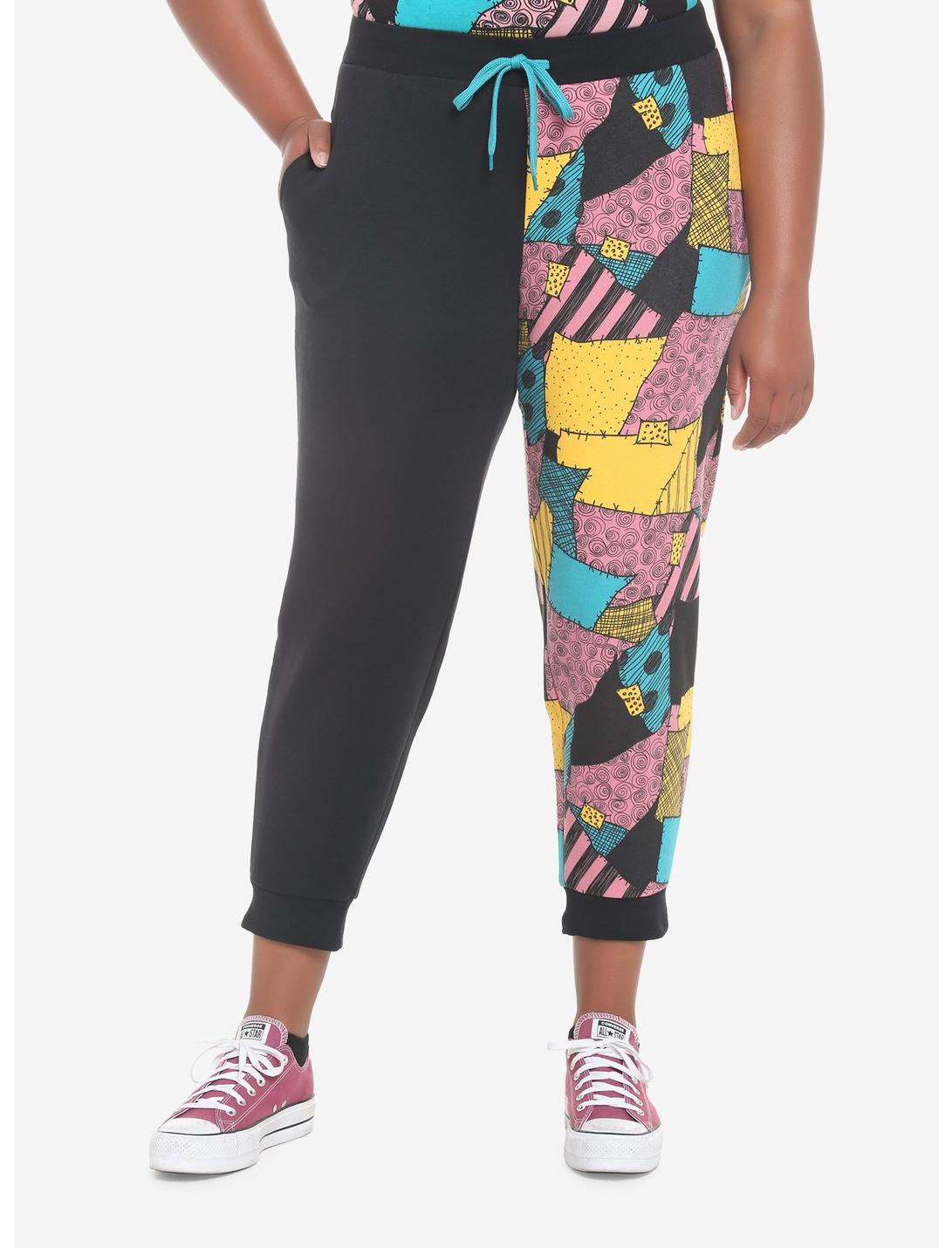 The Nightmare Before Christmas Sally Split Sweatpants Plus Size, PATCHWORK, hi-res