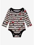 Disney The Nightmare Before Christmas Faces Infant One-Piece - BoxLunch Exclusive, BLACK STRIPE, hi-res