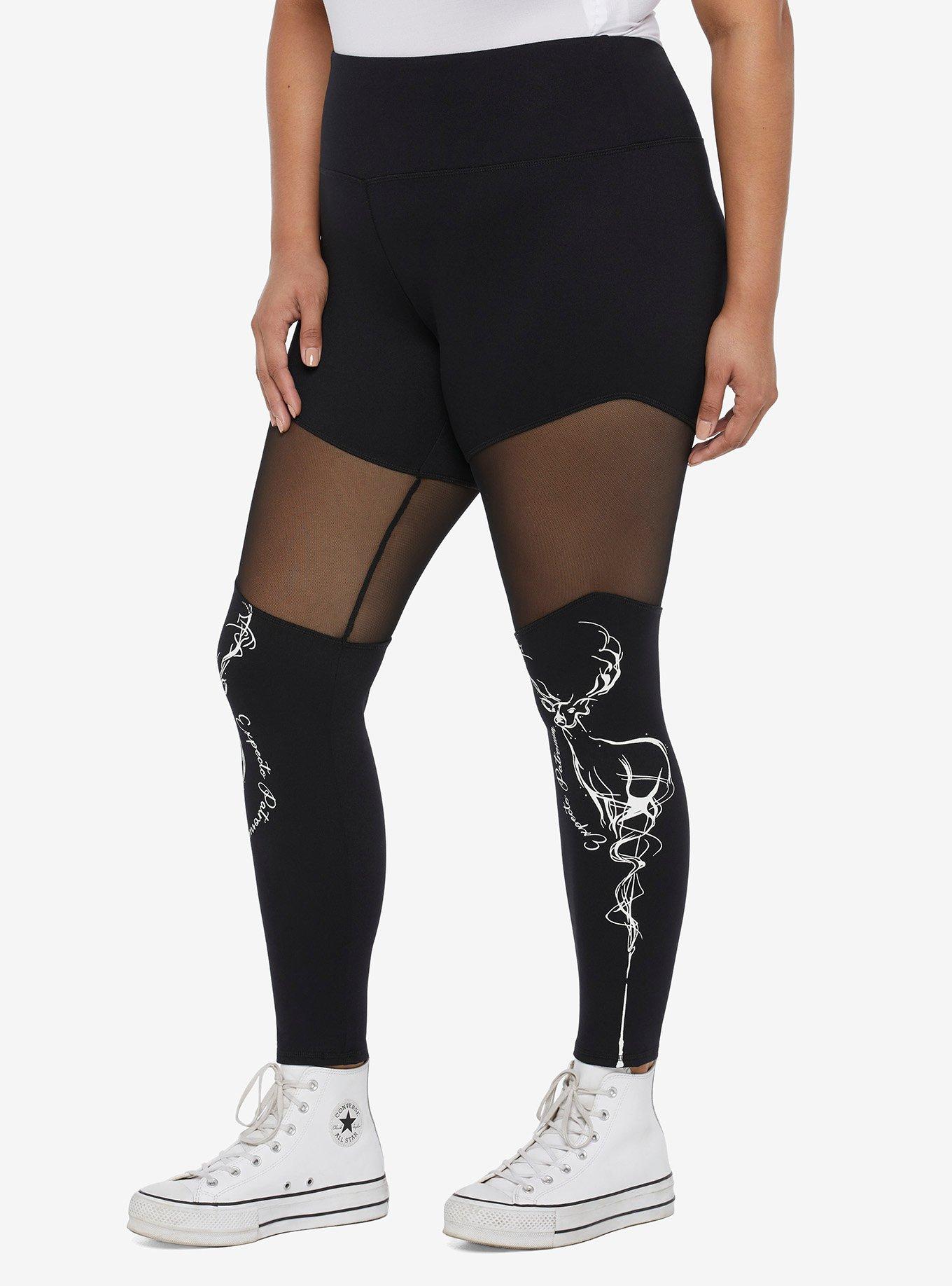 Harry Potter Patronus Spell Mesh Leggings Plus Size, MULTI, hi-res