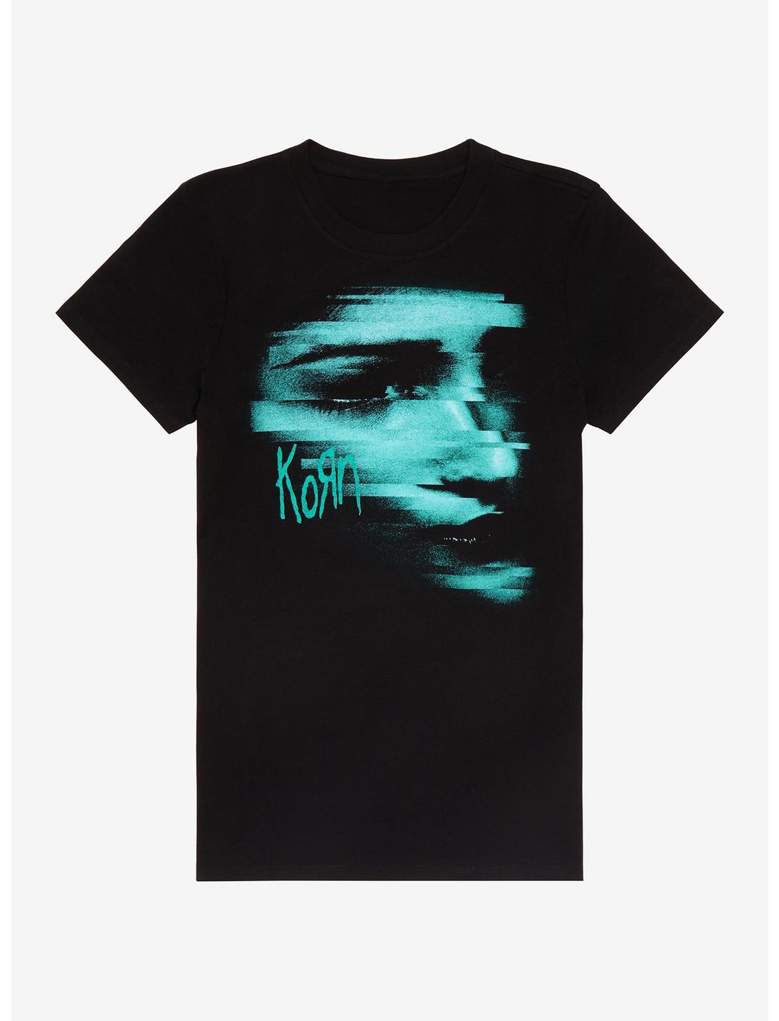 Korn Blurred Face Girls T-Shirt, BLACK, hi-res