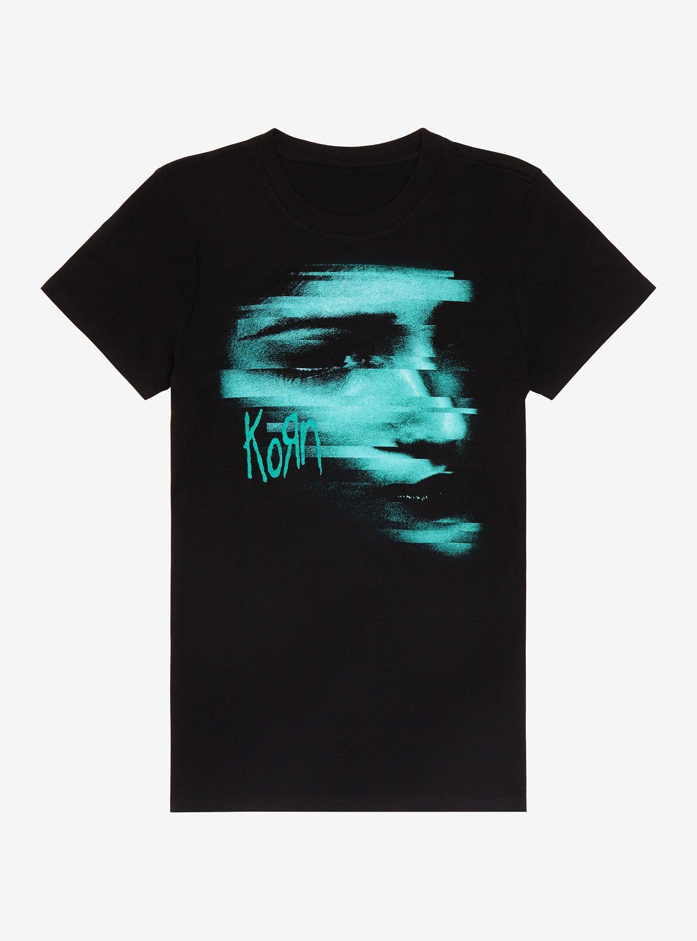 Korn Blurred Face Girls T-Shirt, BLACK, hi-res